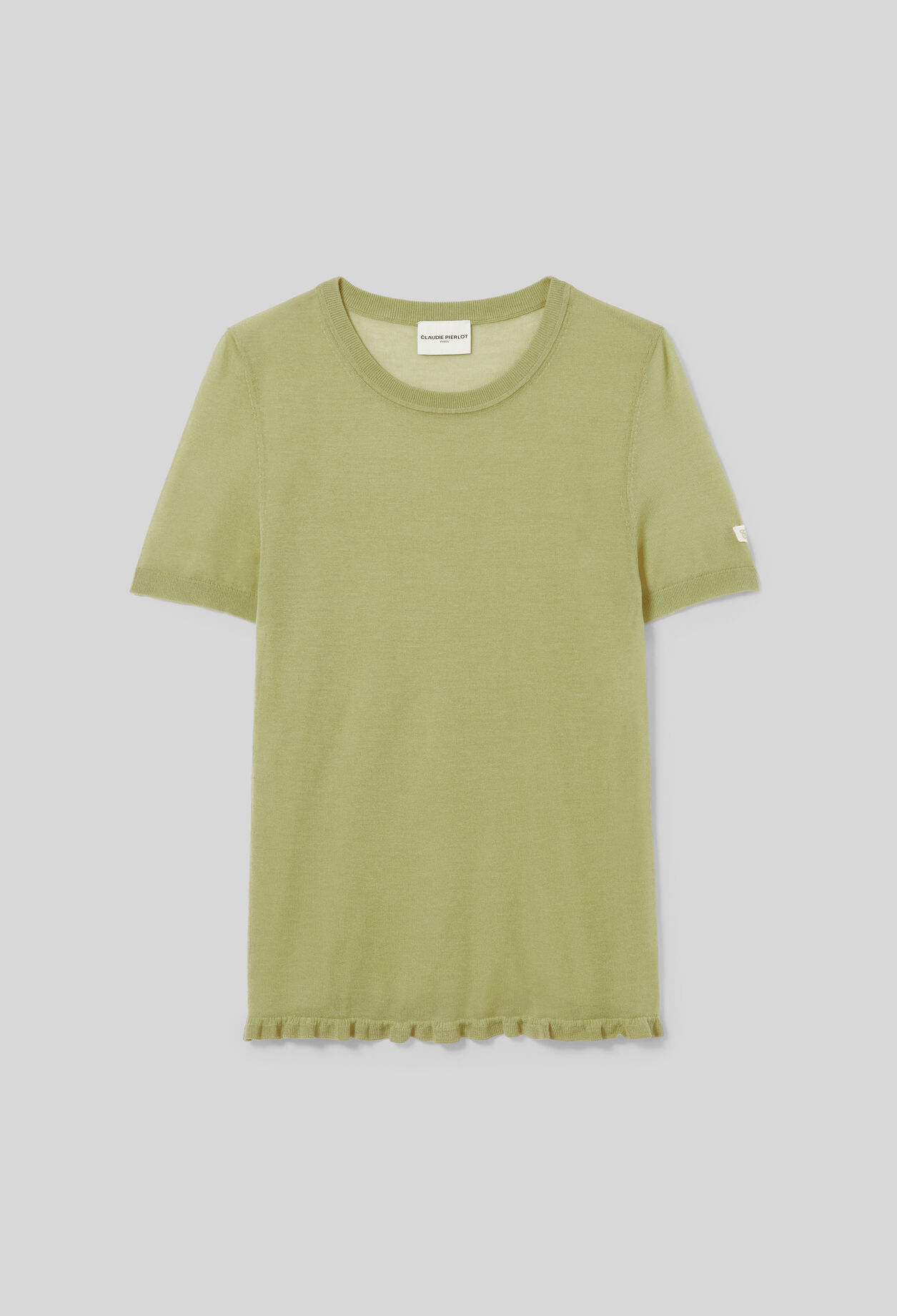 Ruffled knit top