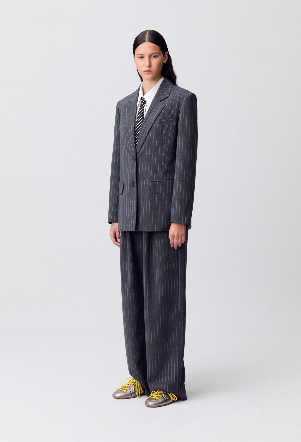 Striped tailored jacket