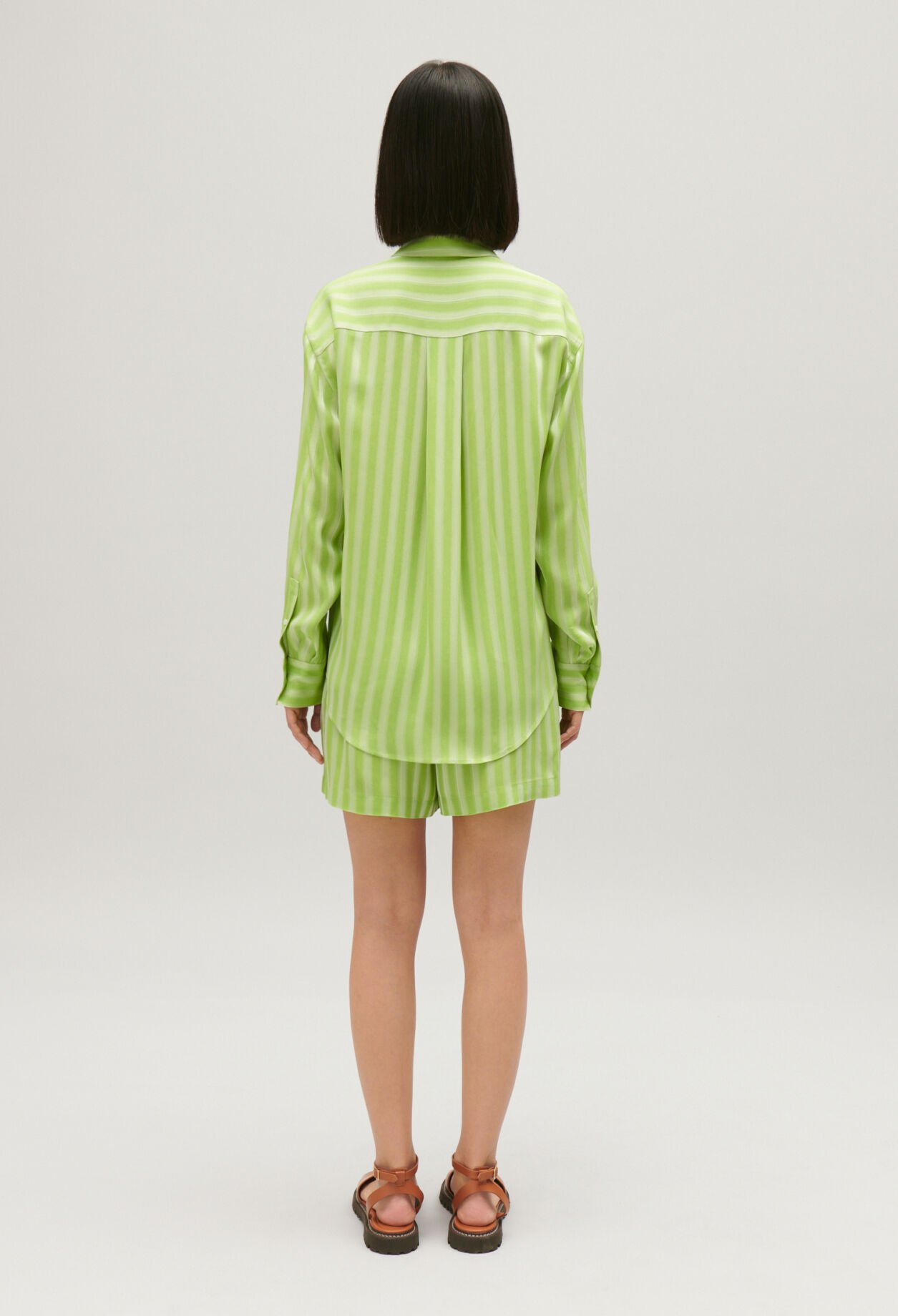 Matcha striped floaty shirt