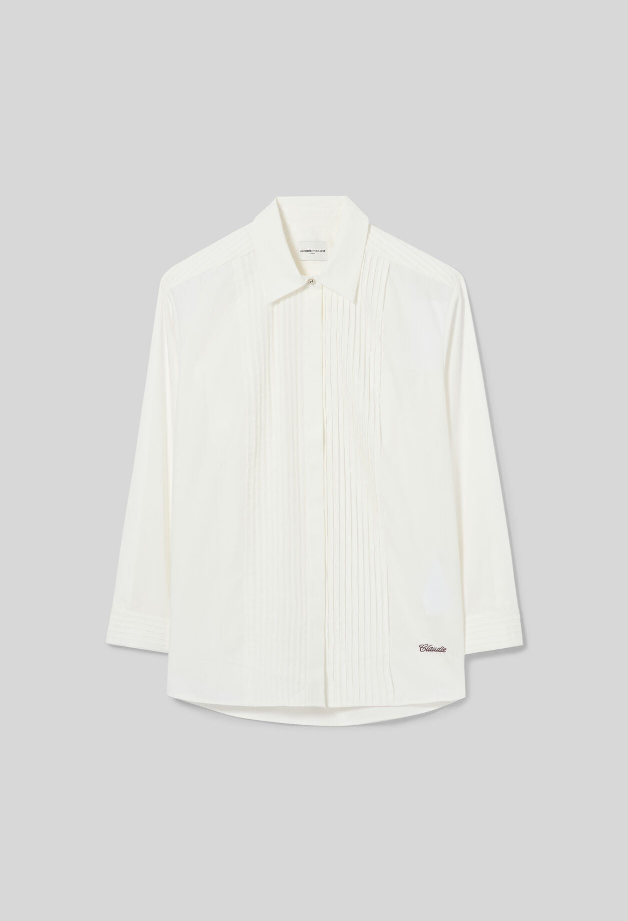 Claudie embroidered poplin shirt