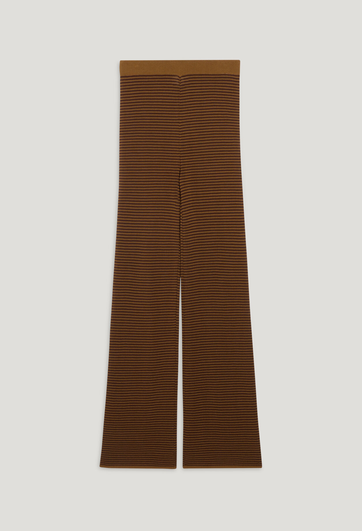 Brown striped trousers