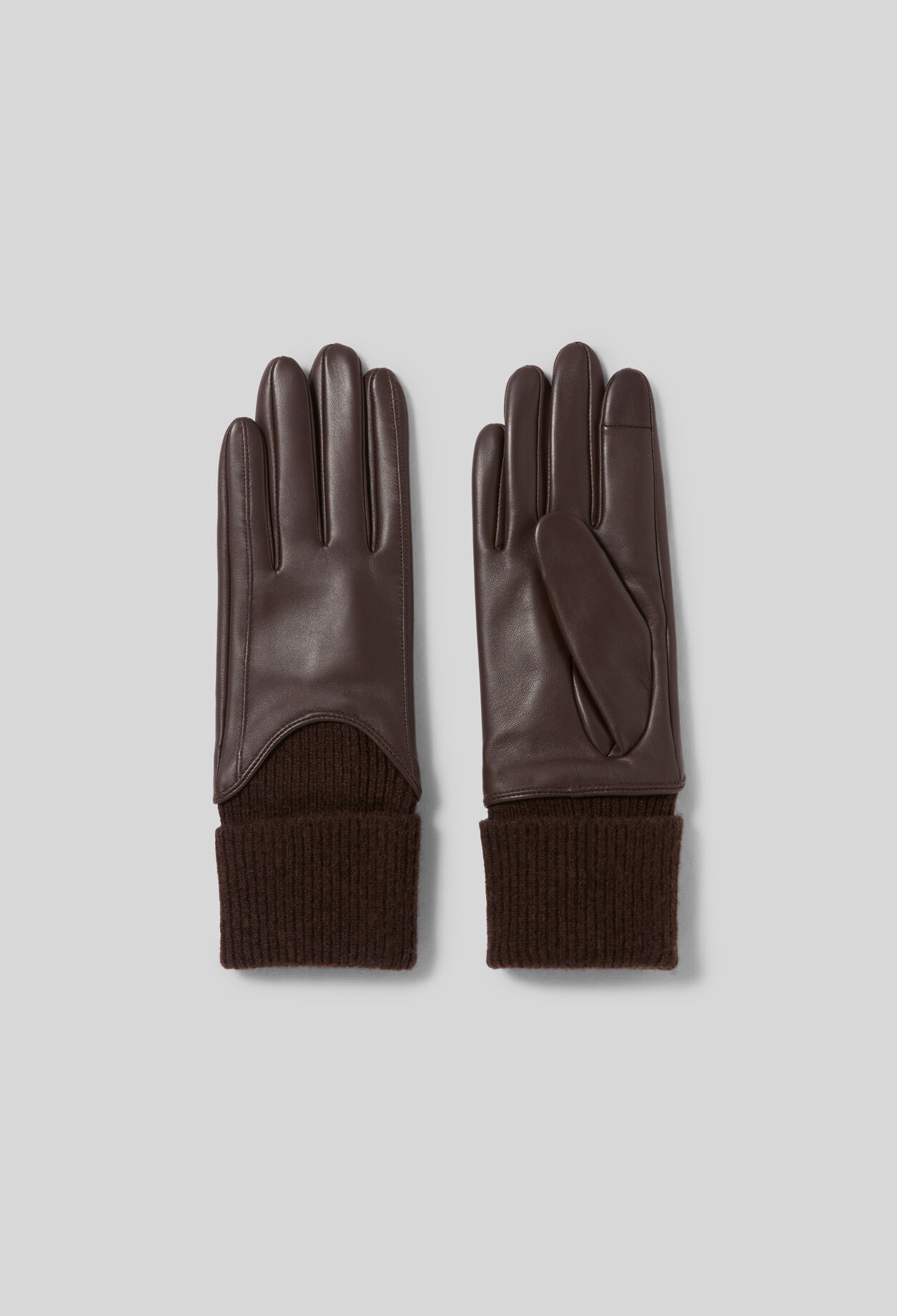 Leather and mesh gloves
