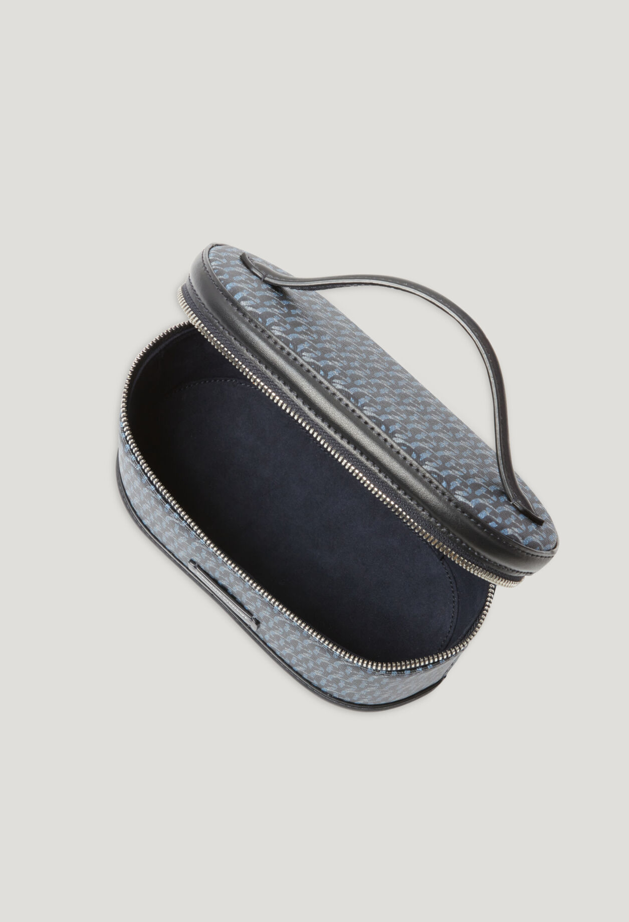 Navy monogram canvas vanity case