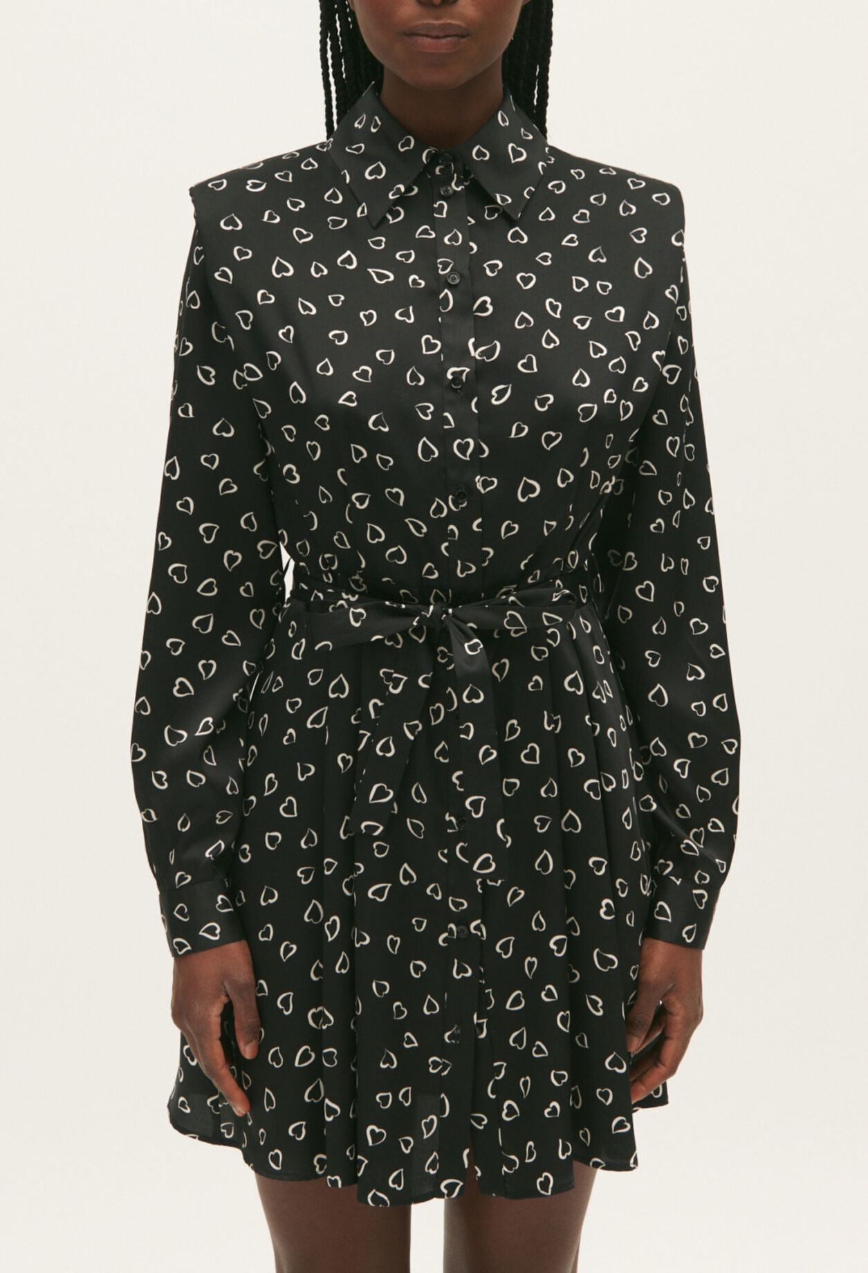 Short heart print dress