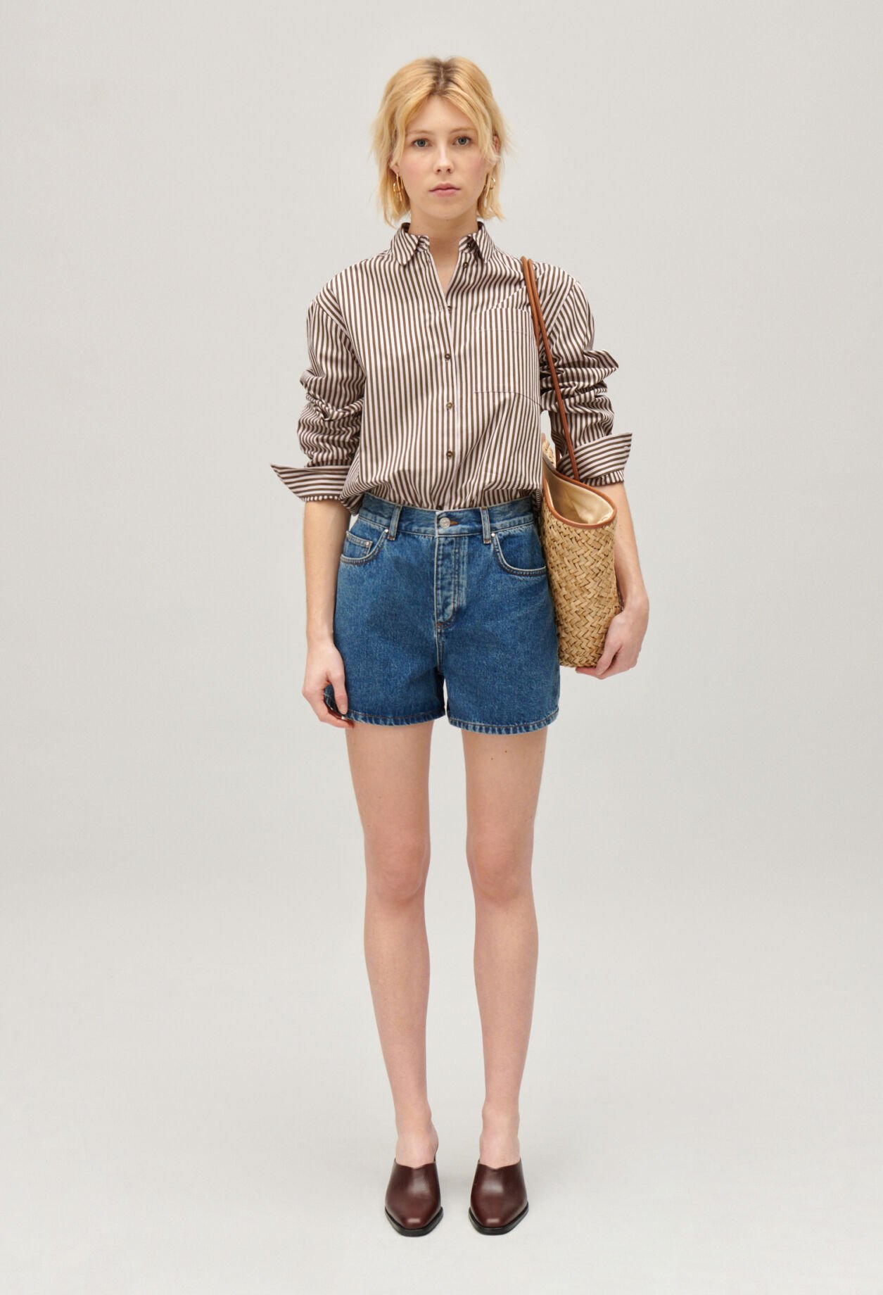 Bronze striped shirt