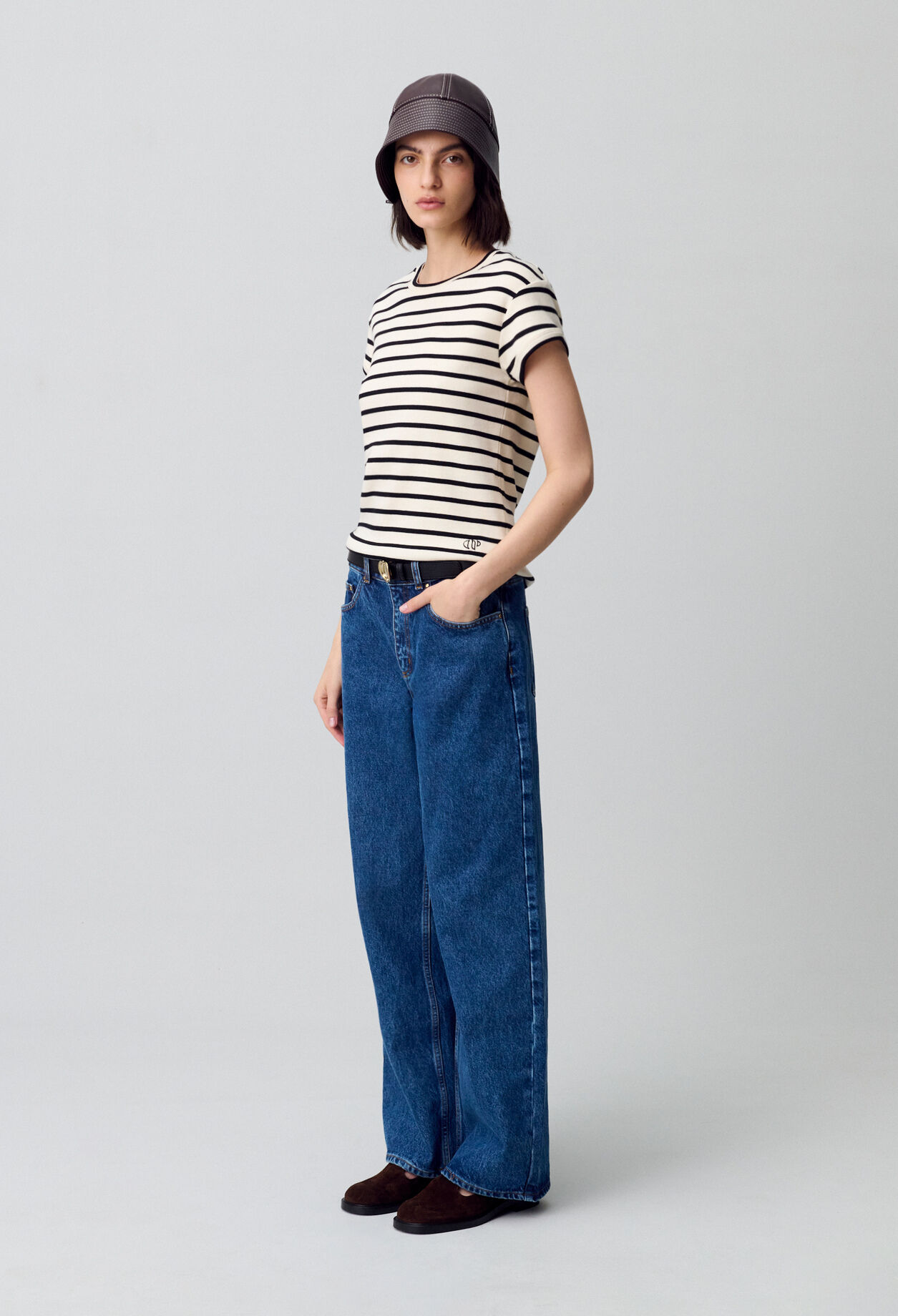 Striped Short Sleeve T-shirt for women | Claudie Pierlot