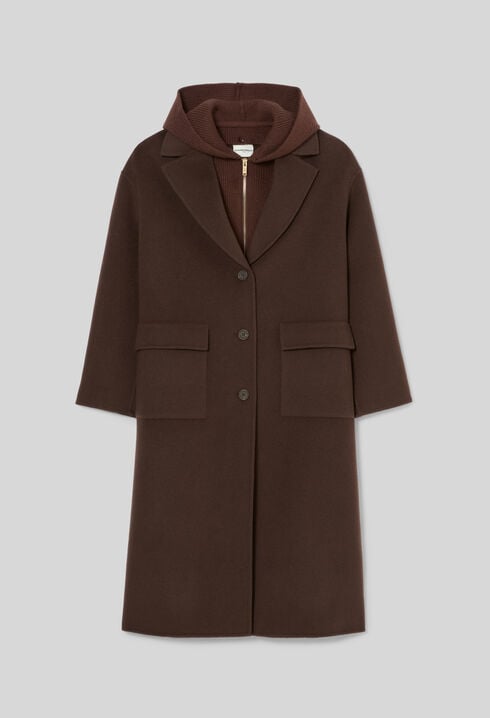 Long tailored collar wool coat