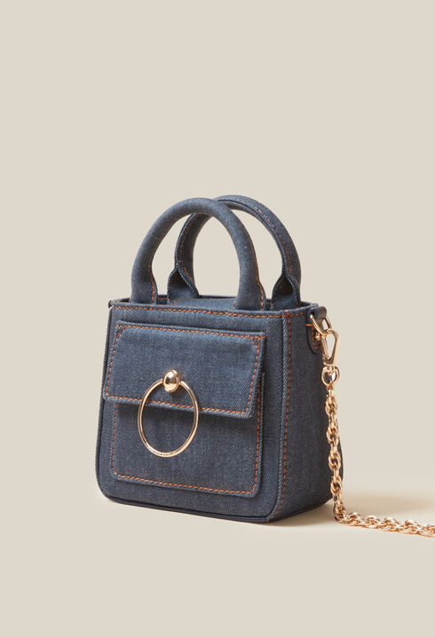 Mini Anouck denim chain bag
