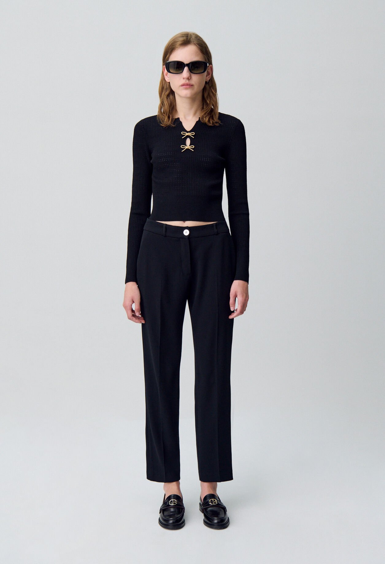 Plain tailored trousers