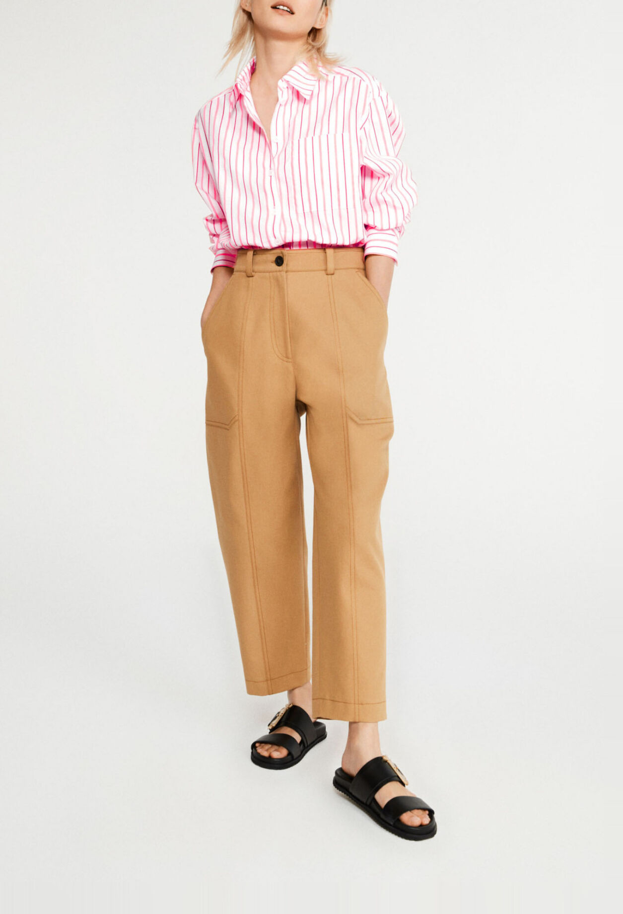 Oversized striped shirt