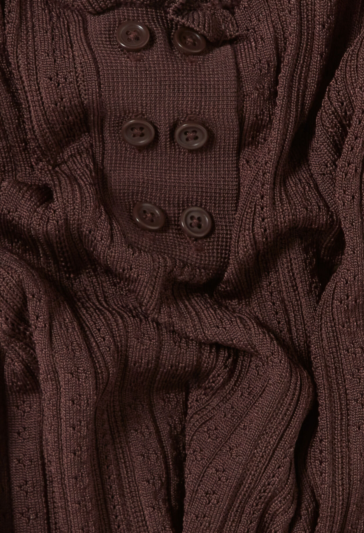 Ruffle pointelle knit tank