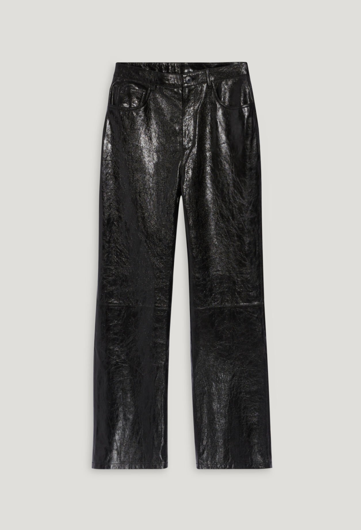 Black leather trousers