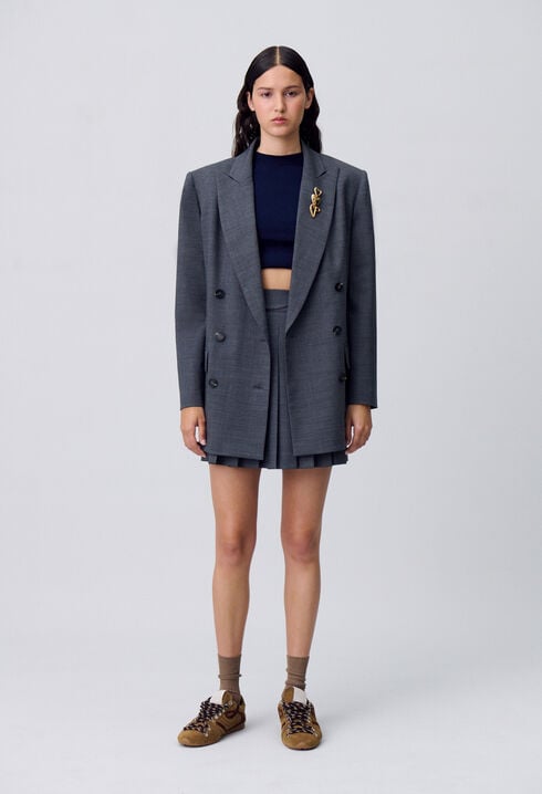 Pleated mini skirt