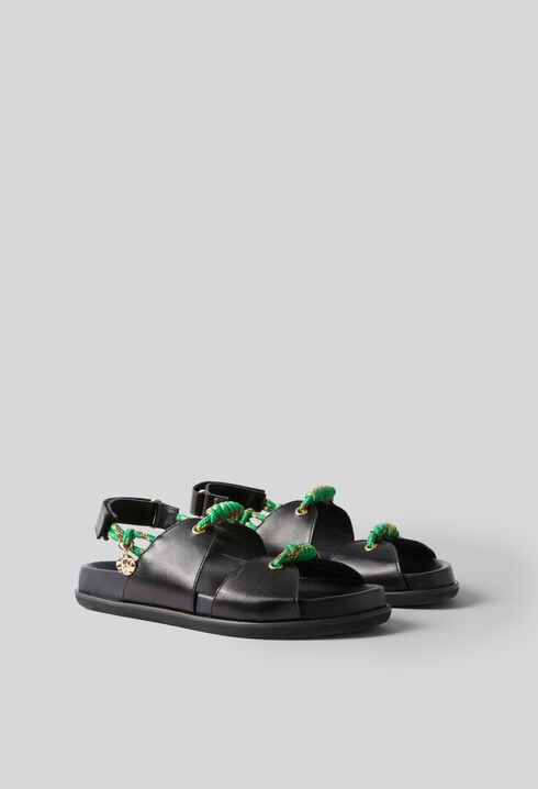 Twisted strap sandals