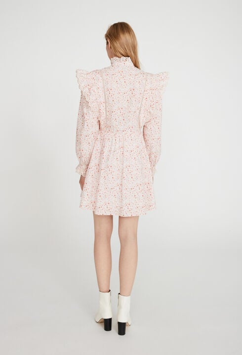 Robe fleurie à volants