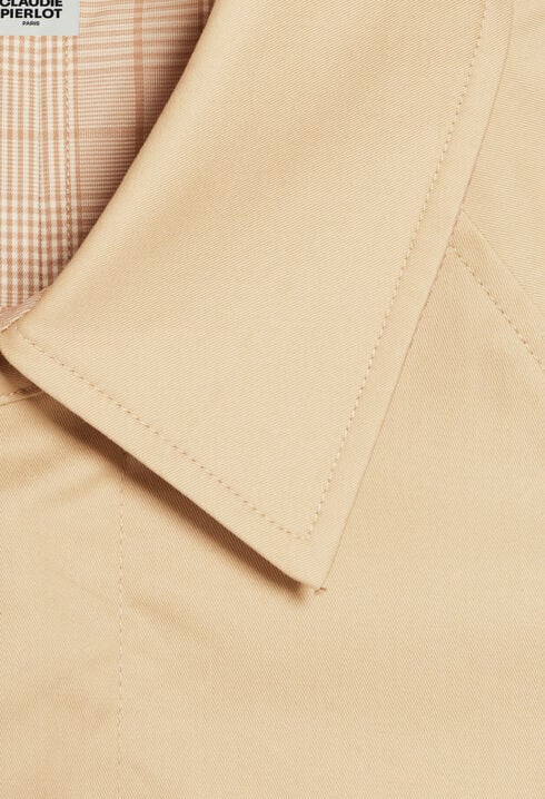 Beige reversible mid-length coat