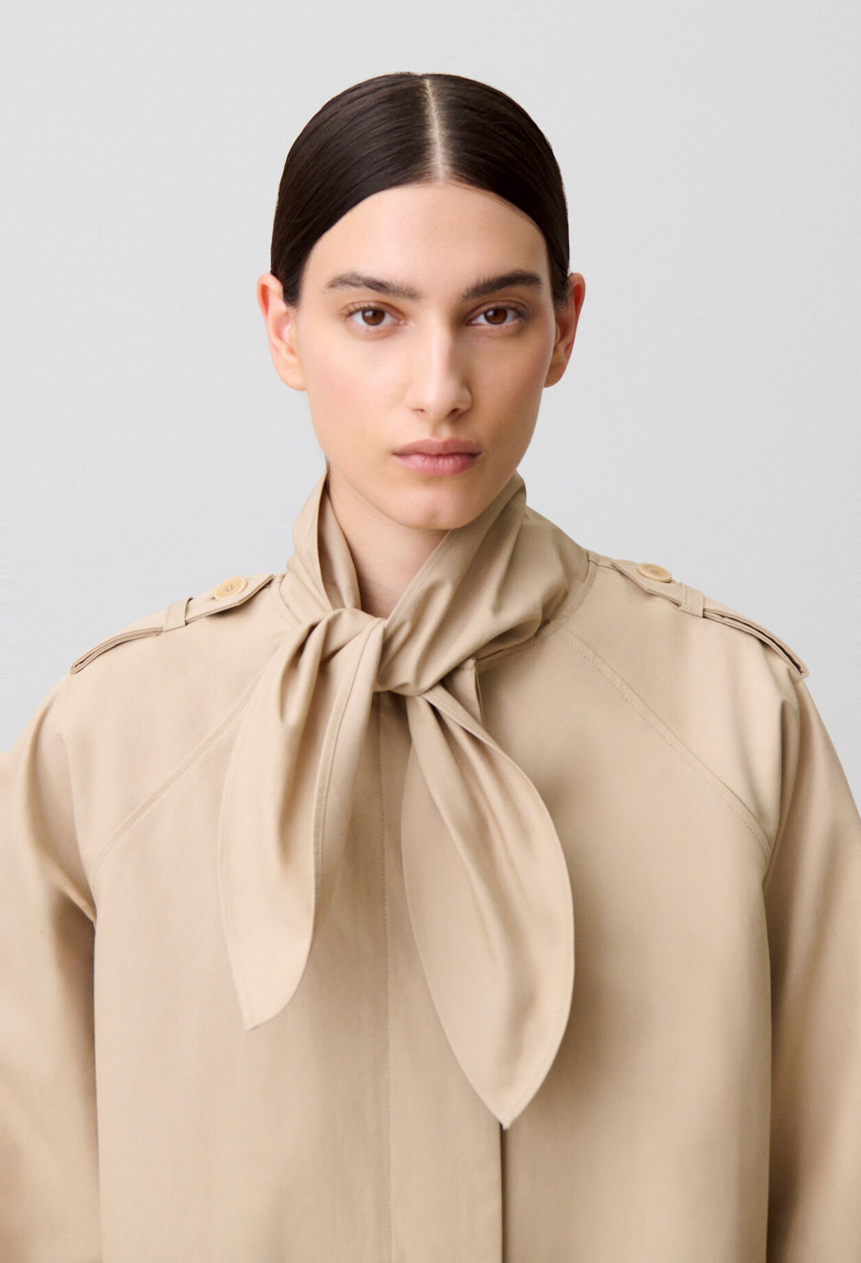 Mid-length trench coat