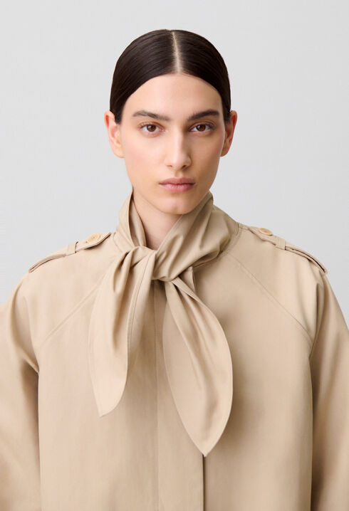 Mid-length trench coat