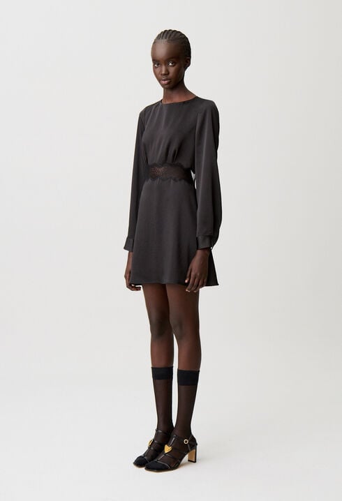 Satin flowly mini dress