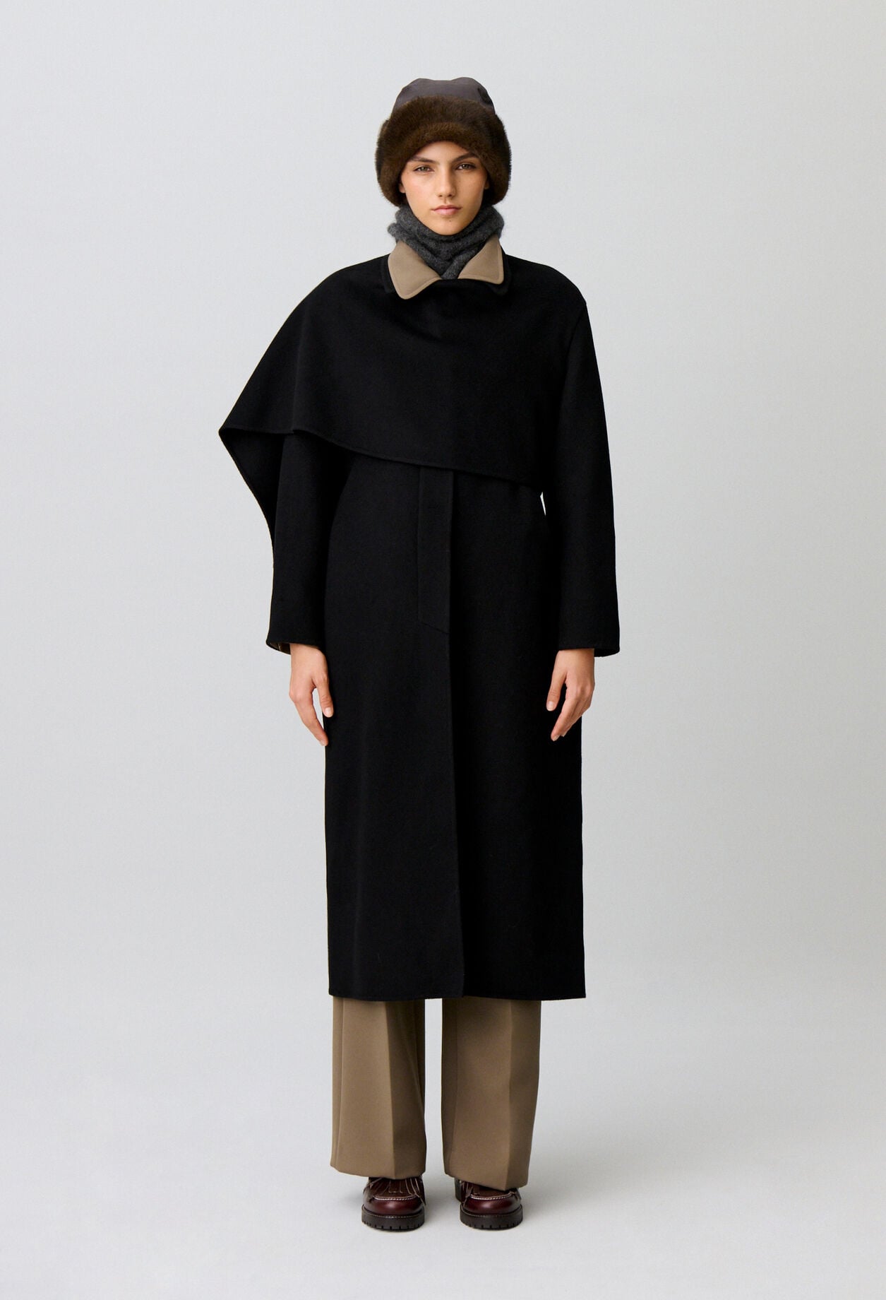 Long draped coat