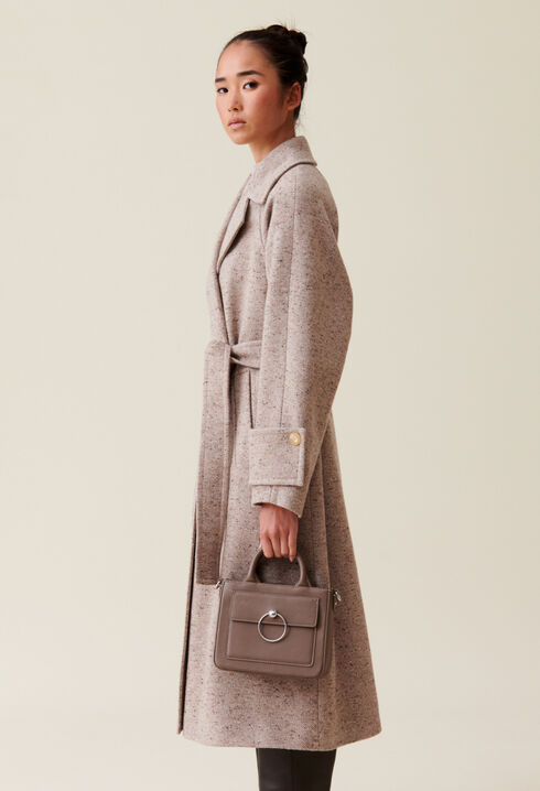 Anouck grained leather chain bag
