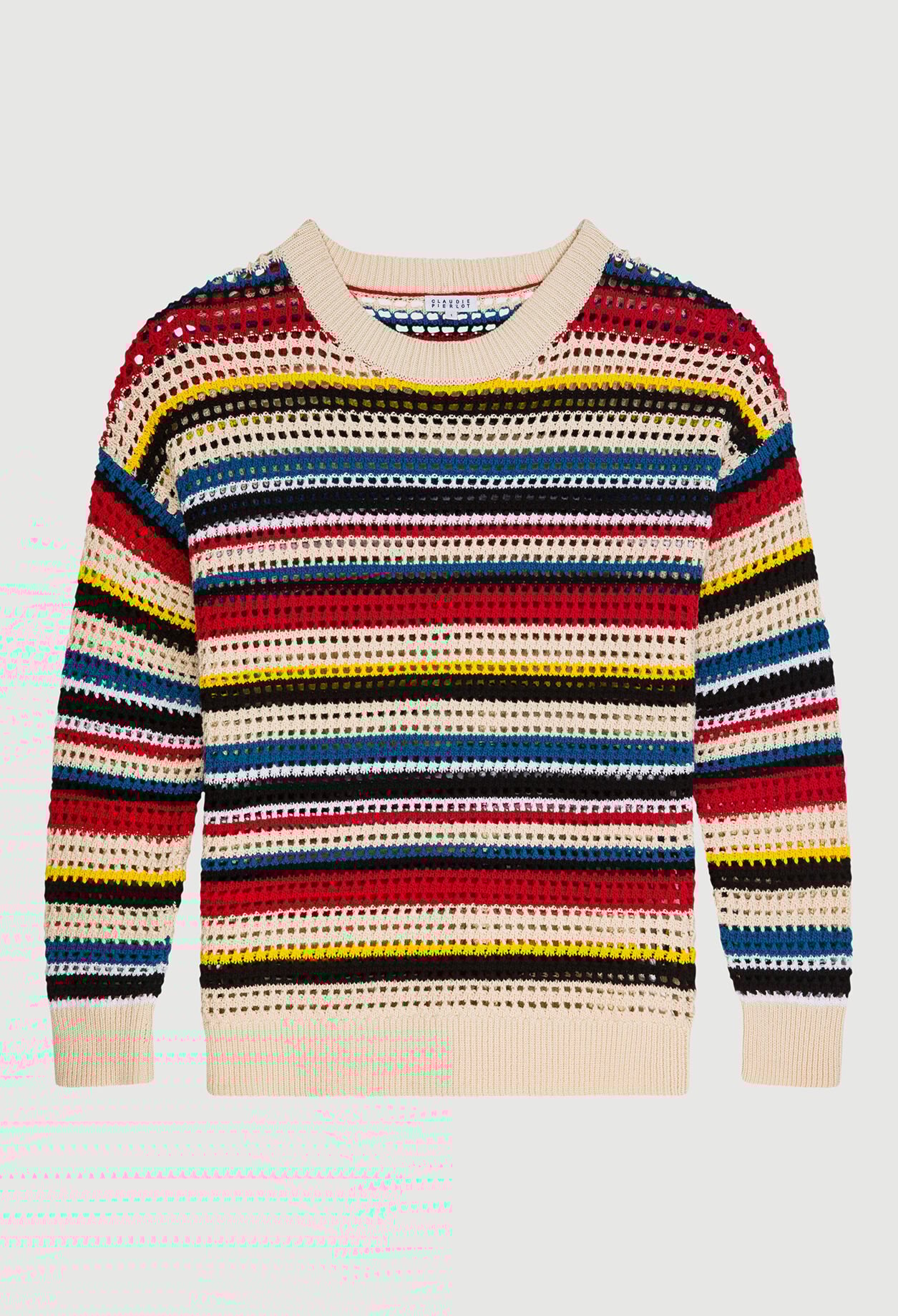 Striped openwork sweater