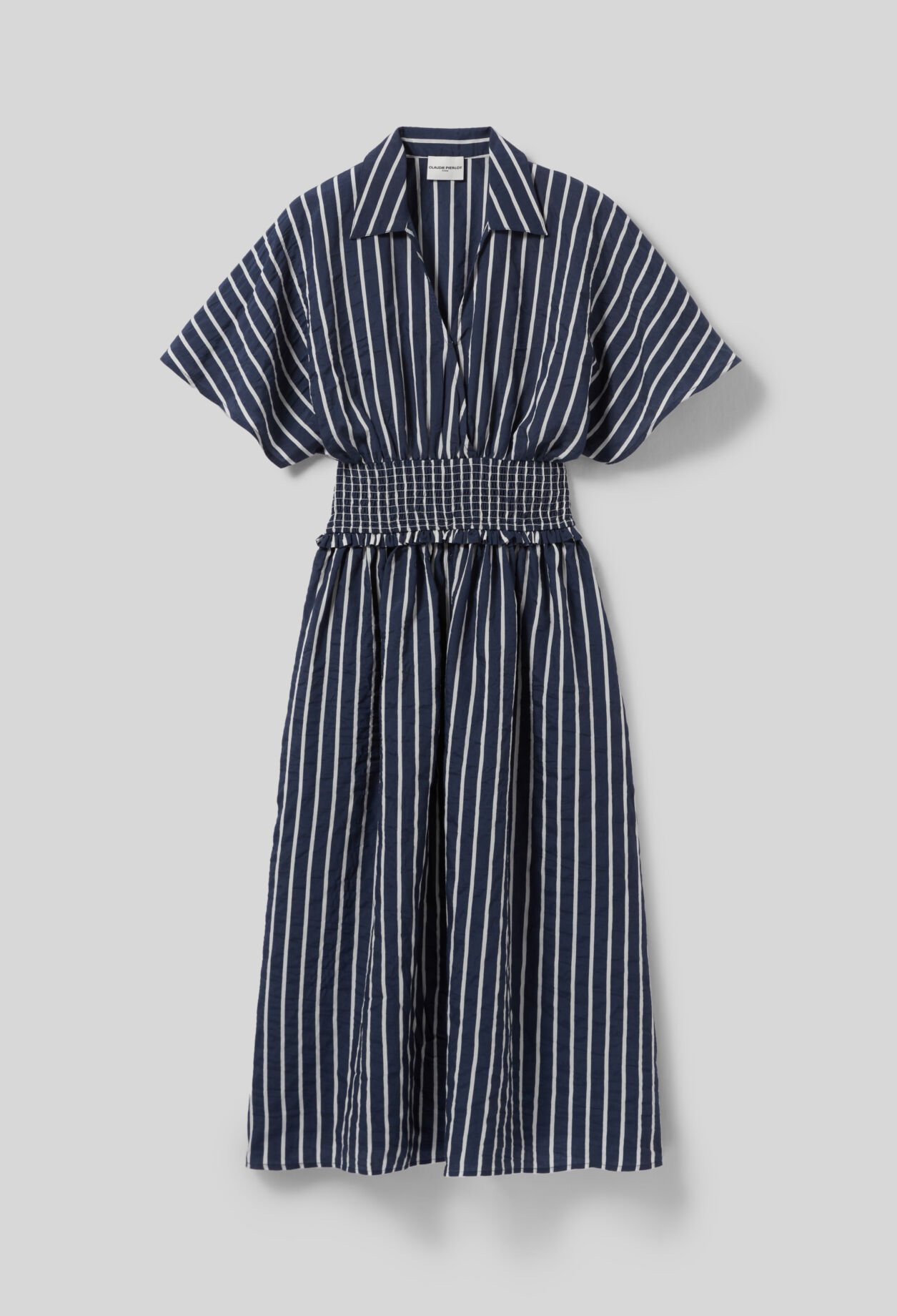 Striped wrap dress