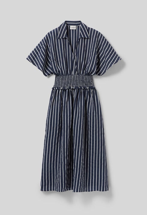 Striped wrap dress