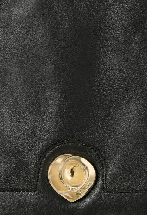 Smooth lambskin gloves gold jewel