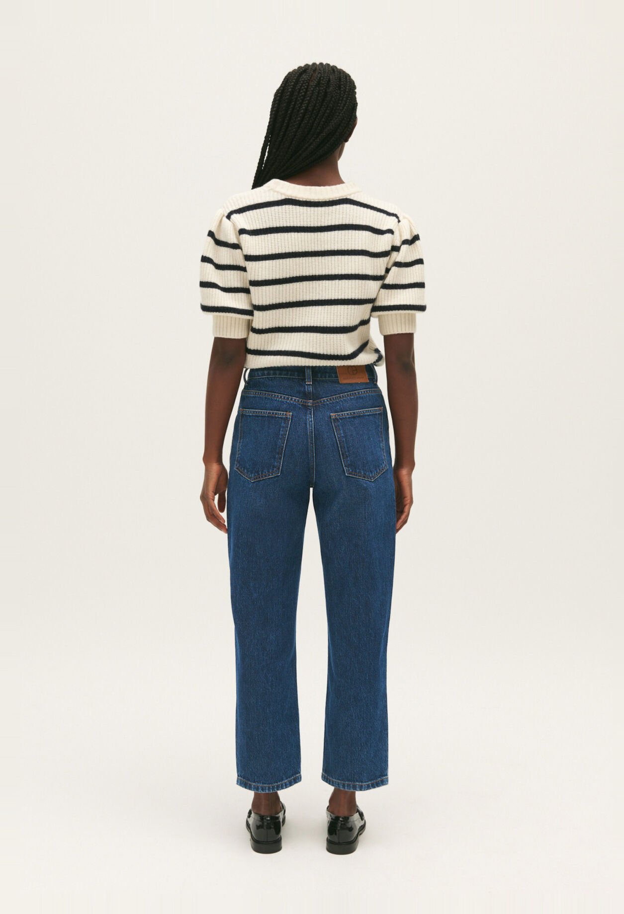 Dark blue mom jeans