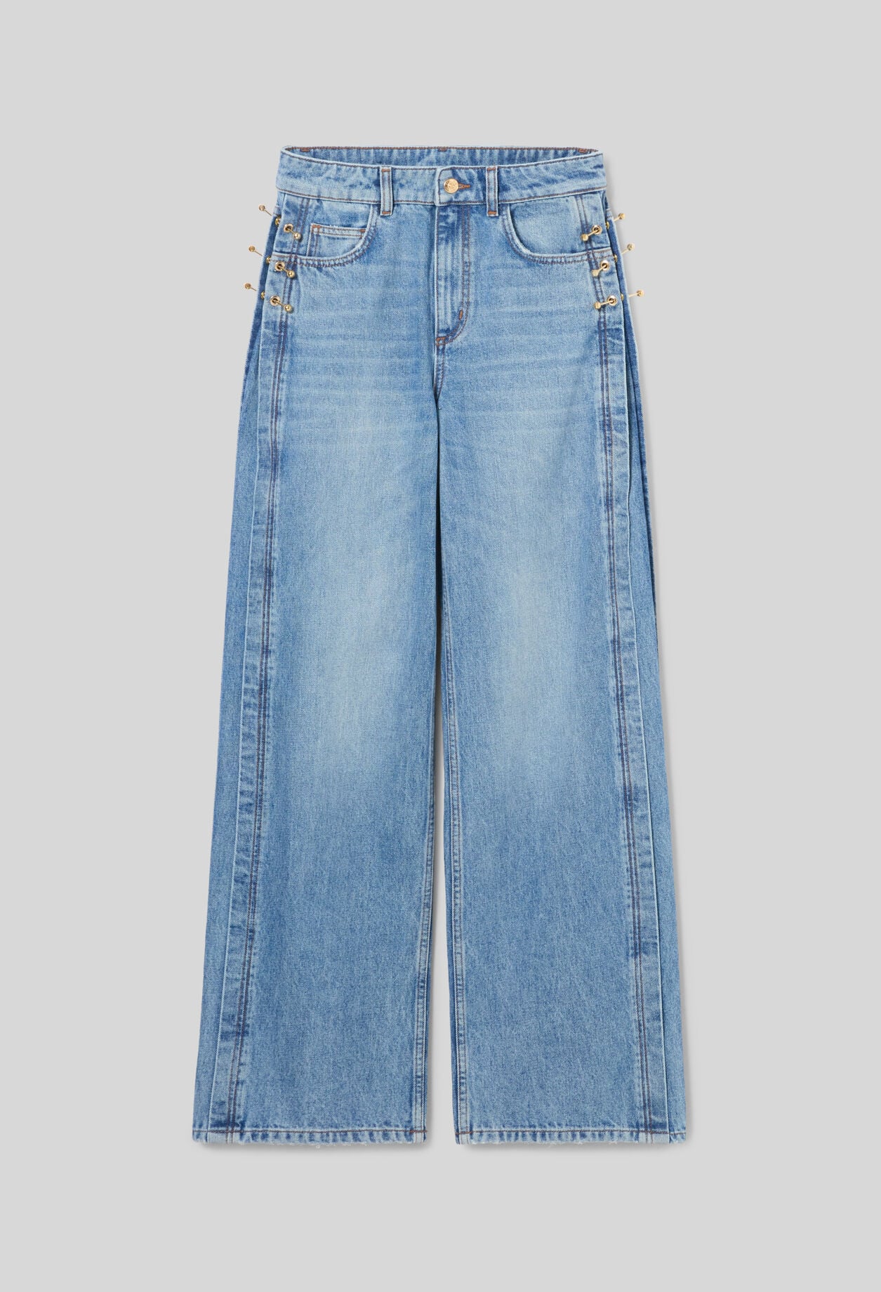 Organic cotton jeans gold details
