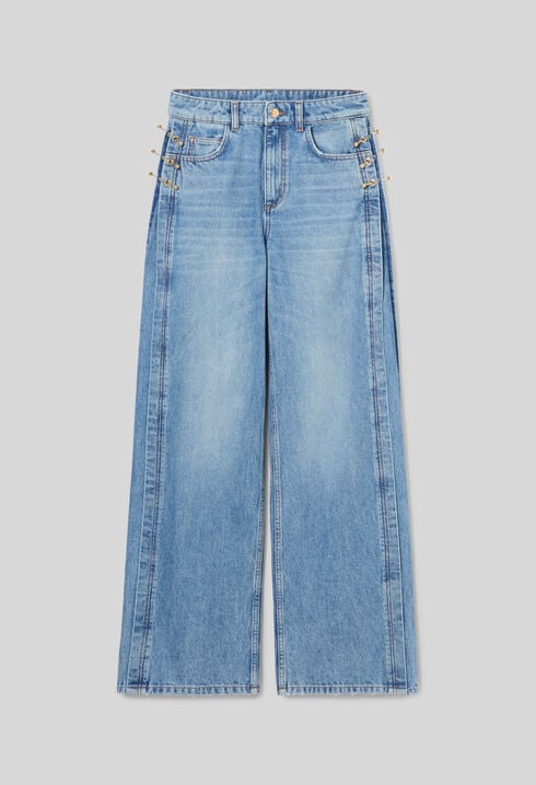 Organic cotton jeans gold details