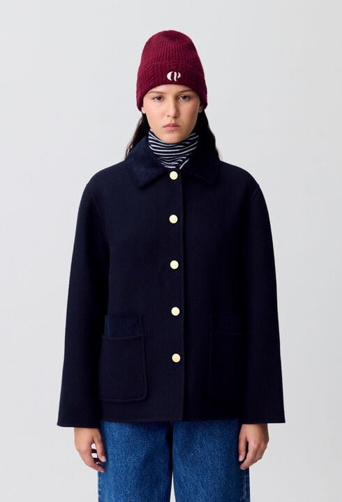Short Wool Tailored Coat