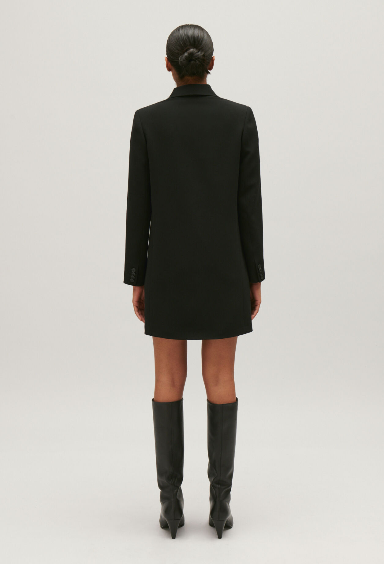 Short black suit dress
