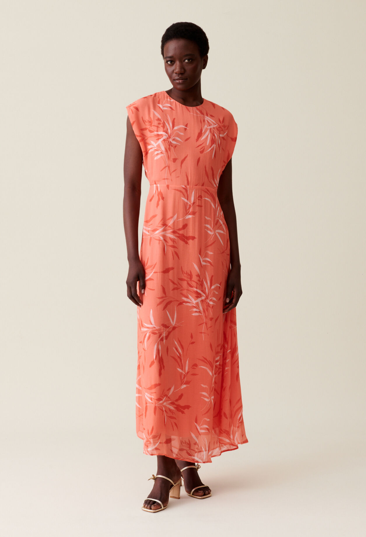 Printed flowing maxi dress