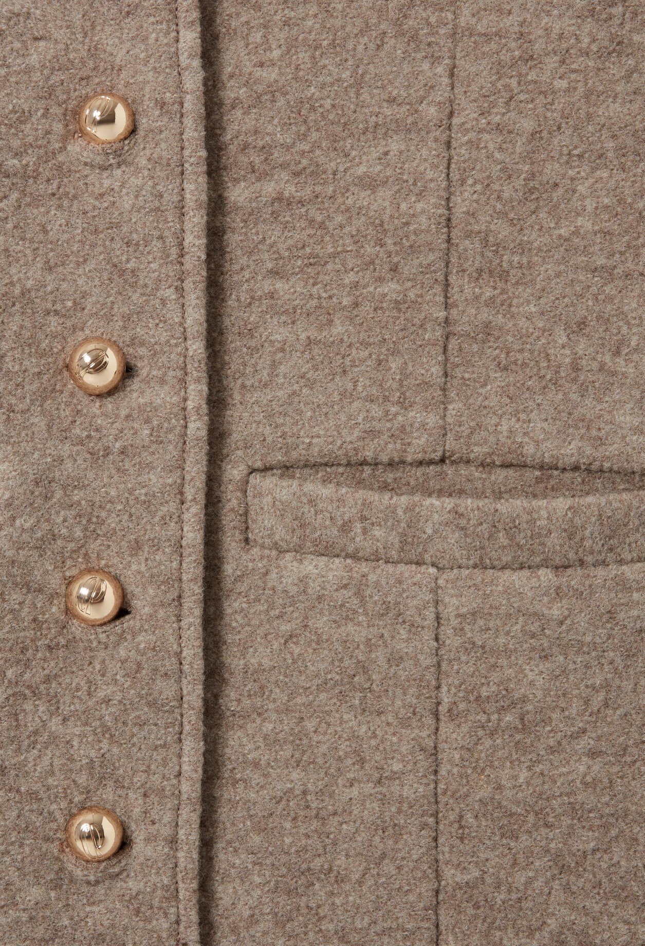 Buttoned Wool Jacket