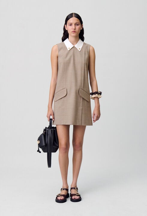 Short checked dress