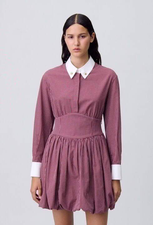 Short checked dress