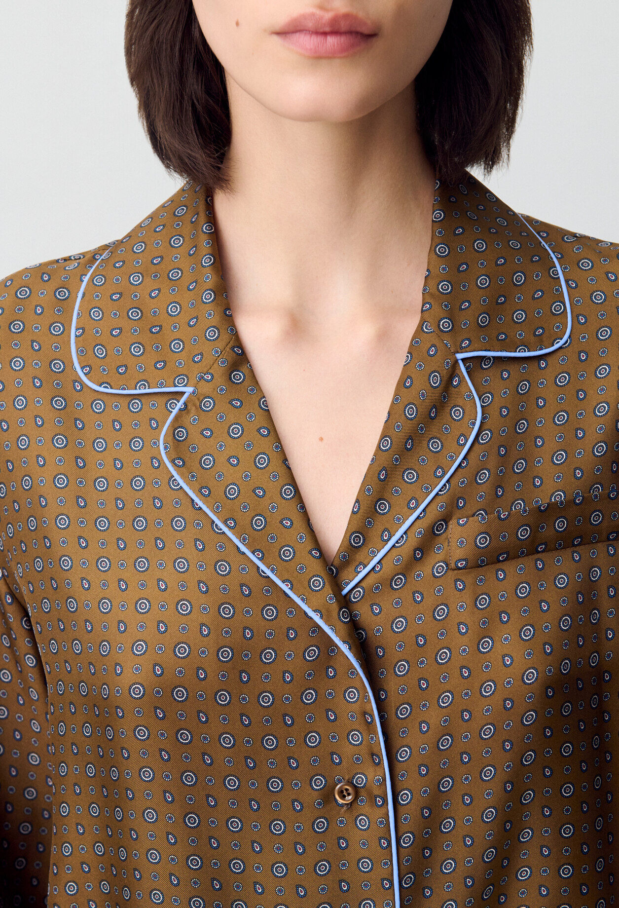 Printed silk shirt