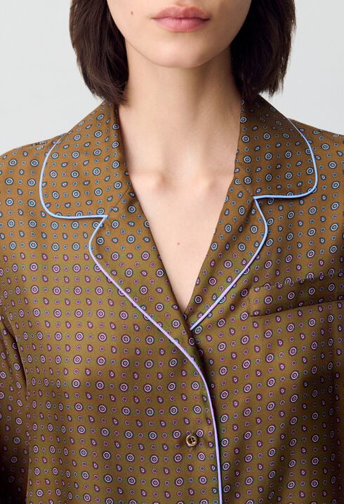 Printed silk shirt