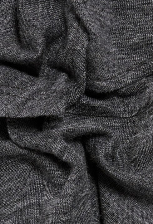 Light grey wool jersey midi dress