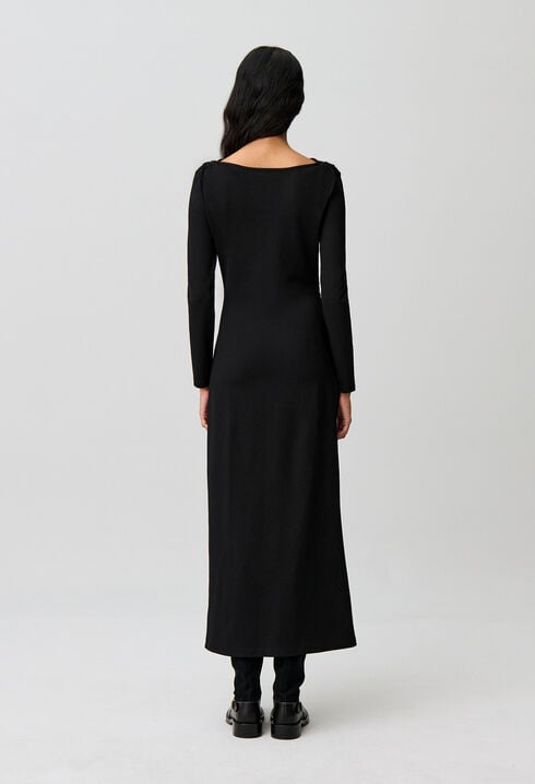 Long fitted jersey dress