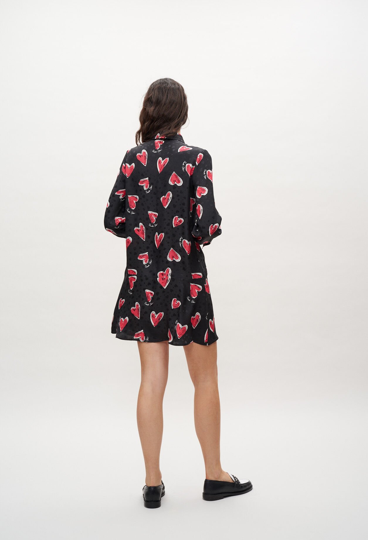 Printed shirt dress