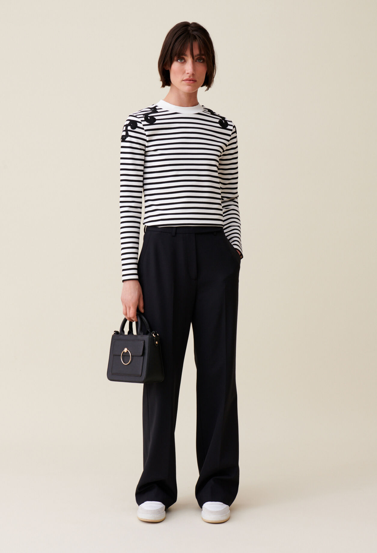 Ecru long sleeved top