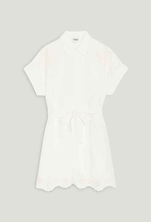 Broderie anglaise short shirt dress