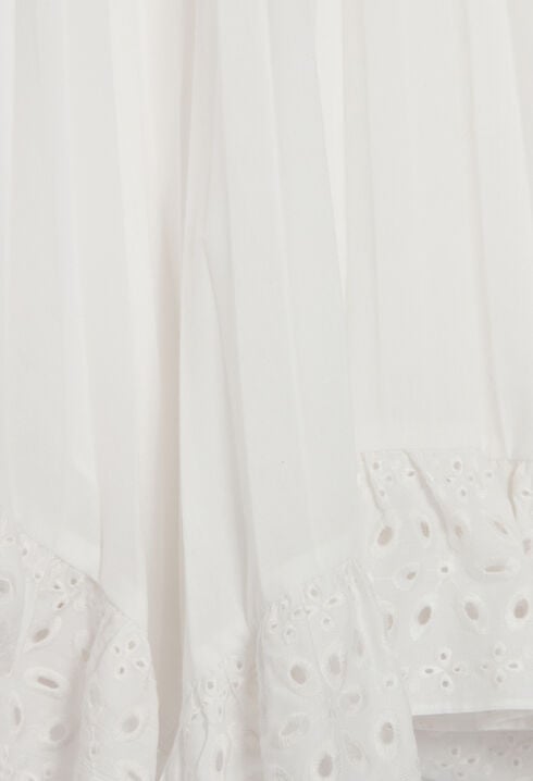 Off-white pleated mid-length skirt