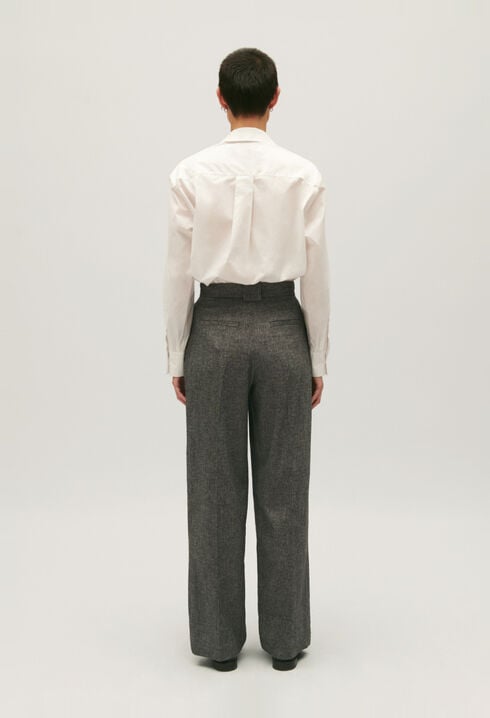 High-waisted trousers