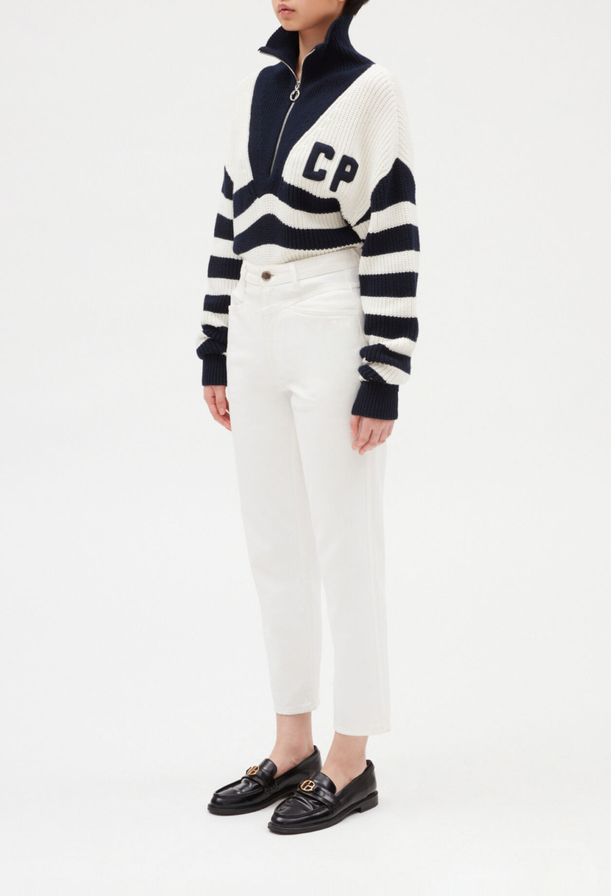 White organic cotton jeans