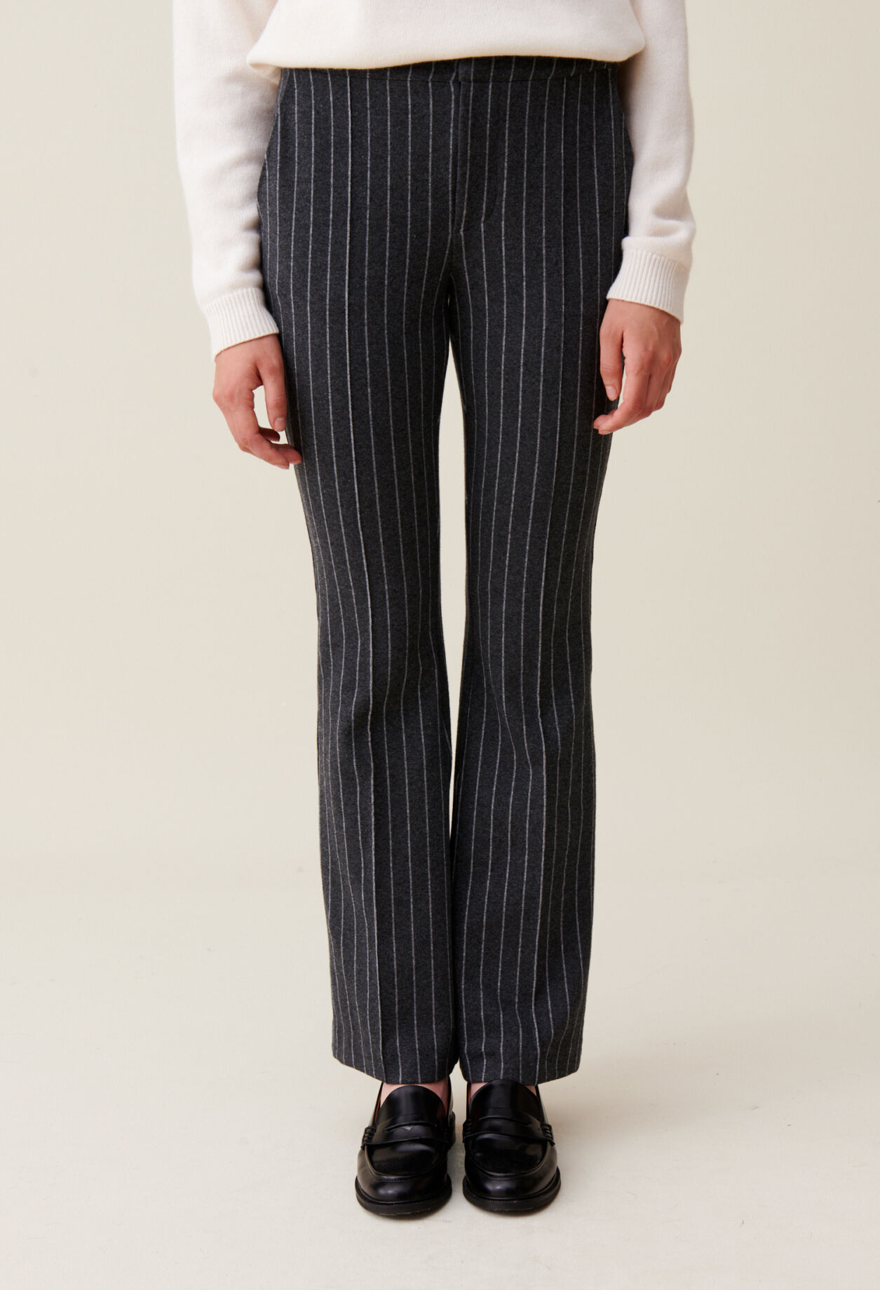 Striped flared trousers store