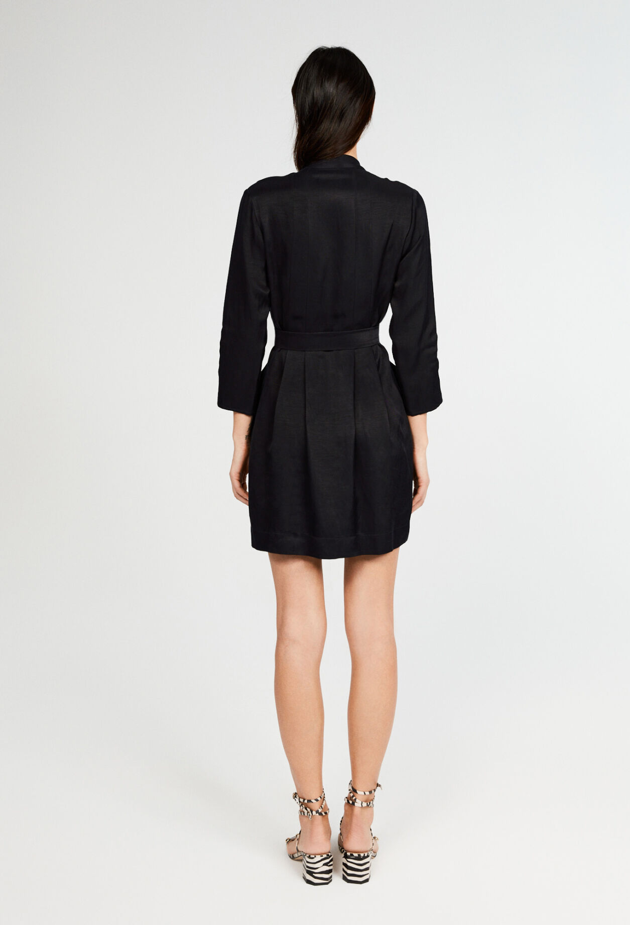 Belted midi dress